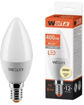 Лампа светодиодная WOLTA 25YC5E14 5Вт 3000K E14