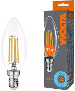 Лампа светодиодная WOLTA WF-C35-7W6KE14 FILAMENT 7Вт 6500K Е14
