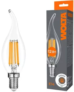 Лампа светодиодная WOLTA WF-CT35-12W4KE14 FILAMENT 12Вт 4000K Е14