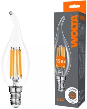 Лампа светодиодная WOLTA WF-CT35-15W4KE14 FILAMENT 15Вт 4000K Е14