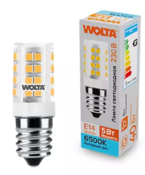 Лампа светодиодная WOLTA WSTD-JCD-5W6KE14-C 5Вт 6500K E14