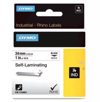Лента Dymo S0773860 самоламинирующаяся виниловая 24MM x 5.5M , белая