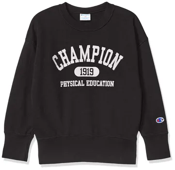 Crew Neck Sweatshirt CS6349 Kids Black Japan 100 to Japanese size [Champion] (equivalent 100) чёрный