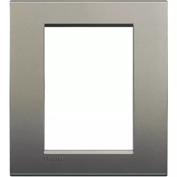 LNA4826AE Рамка LivingLight Квадрат Серый шелк 3+3 модуля Bticino