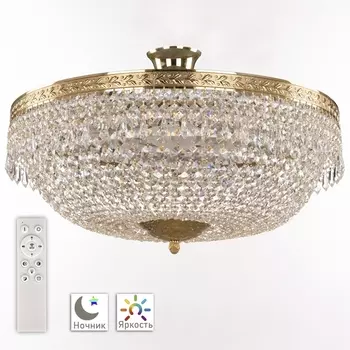 Потолочная люстра хрустальная (+ночной режим) с пультом Bohemia 1901 19011/55IV/LED-DIM G