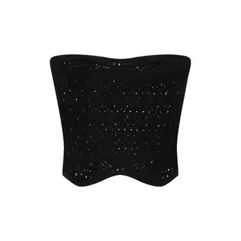 Шерстяной топ-бюстье Saint Laurent