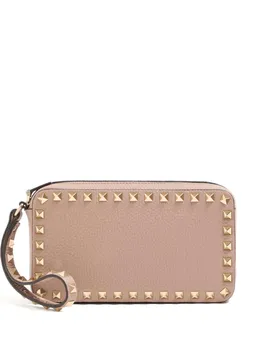 Клатч с декором Rockstud VALENTINO GARAVANI, розовый
