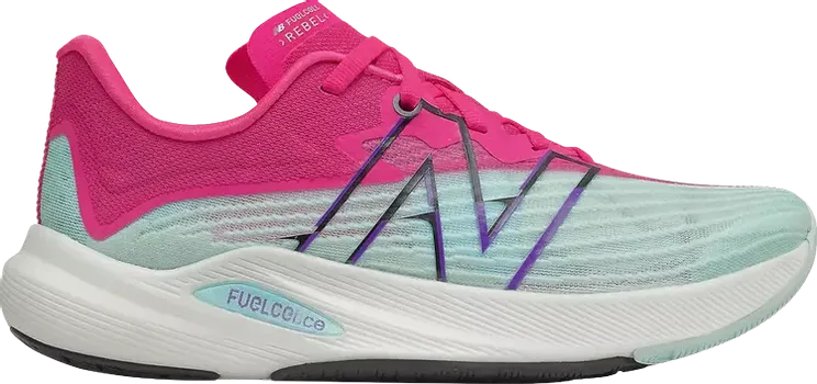 Кроссовки New Balance Wmns FuelCell Rebel v2 'Pale Blue Pink Glow', розовый