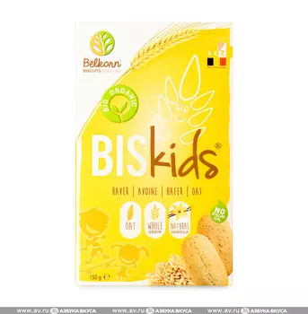 Печенье детское Bis Kids овсяное, BelKorn, 150 г, Бельгия