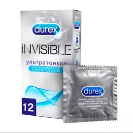 Презервативы Durex Invisible ультратонкие 12 шт Великобритания