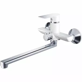 Смеситель Haiba HB505-8 HB22505-8 для ванны с душем, белый/ хром