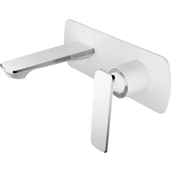 Смеситель Haiba HB548-8 HB80548-8 для раковины, белый/ хром