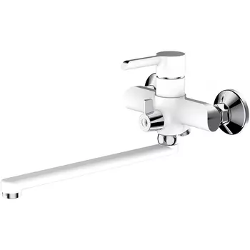 Смеситель Haiba HB805-8 HB22805-8 для ванны с душем, белый/ хром