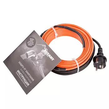 Греющий саморегулирующийся кабель (комплект в трубу) 10HTM2-CT REXANT