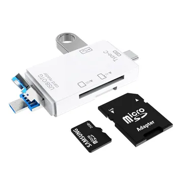 Многофункциональное устройство чтения карт USB 3.0 Type-C с OTG 2.0 для телефона и компьютера Android, поддержка дисков SD/TF/U