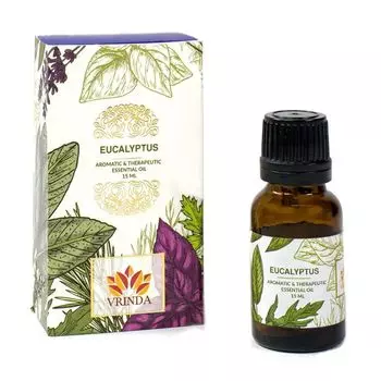 Эфирное масло Эвкалипта (15 мл), Eucalyptus Essential Oil, произв. Vrindaam