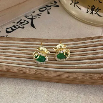 Роскошные серьги-сумки, легкие, роскошные, высококачественные, новые, китайские, ретро, персонализированные серьги, серьги богатства и удачи