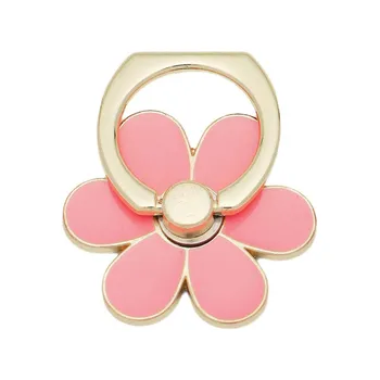 Металлический держатель для телефона Flower Petal Anti Fall Ring красный
