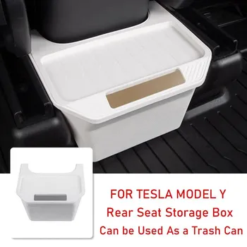Для Tesla Model Y задняя коробка для хранения с центральным управлением TPE стиль автомобильная консоль органайзер-поднос чехол для Tesla Model Y аксессуары чёрный