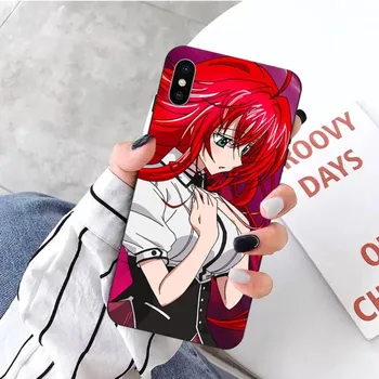 Чехол для телефона с изображением аниме Риас Гремори для IPhone 14 13 12 11 XS X 8 7 6 Plus Mini Pro Max SE 2022, мягкий черный чехол для телефона iPhone 14