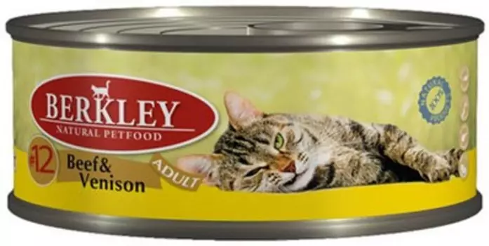 Berkley №12 Adult Beef &amp; Venison / Консервы Беркли для кошек Говядина с Олениной (цена за упаковку)