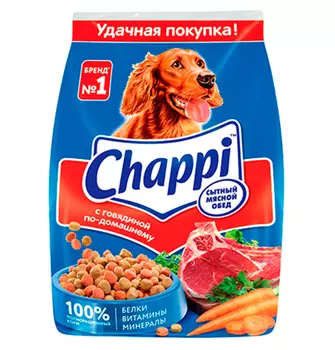 Chappi / Сухой корм Чаппи для собак Сытный мясной обед Говядина