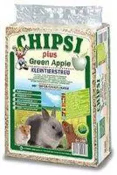 Chipsi Plus Green Apple / Наполнитель Чипси для грызунов Опилки древесные ароматизированные "Зеленое Яблоко"