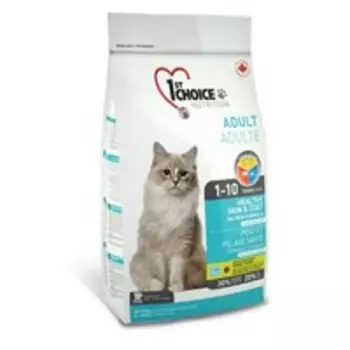 1st Choice Healthy Skin & Coat / Сухой корм Фёст Чойс для кошек Здоровая кожа и Шерсть Лосось