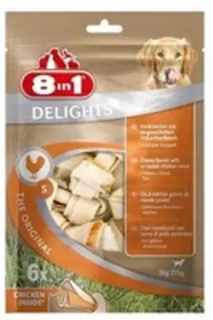 8in1 Delights S / 8в1 Косточки с куриным мясом для мелких и средних собак 11 см