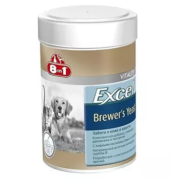 8in1 Excel Brewer's Yeast / 8в1 Пивные дрожжи Забота о коже и шерсти для кошек и собак