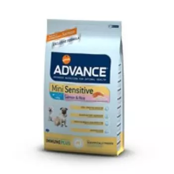 Advance Mini Sensitive / Сухой корм Адванс для собак Мелких пород с Чувствительным пищеварением Лосось рис