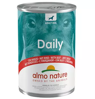 Almo Nature Daily Menu Beef / Консервы Алмо Натюр для собак Меню с Говядиной (цена за упаковку)