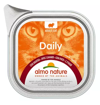 Almo Nature Daily Menu Duck / Паштет Алмо Натюр для кошек Меню с Уткой (цена за упаковку)