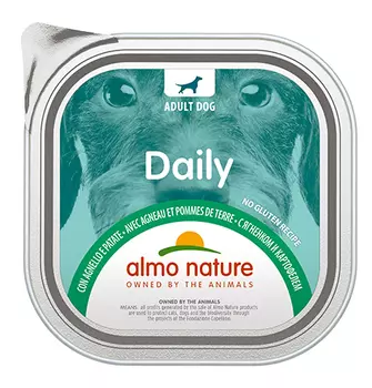 Almo Nature Daily Menu Lamb with potatoes / Консервы Алмо Натюр для собак Меню с Ягненком и картофелем (цена за упаковку)