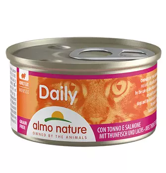 Almo Nature Daily Menu Mousse Tuna &amp; Salmon / Консервы Алмо Натюр для кошек Нежный мусс Меню с Тунцом и Лососем (цена за упаковку)