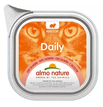 Almo Nature Daily Menu Salmon / Паштет Алмо Натюр для кошек Меню с Лососем (цена за упаковку)