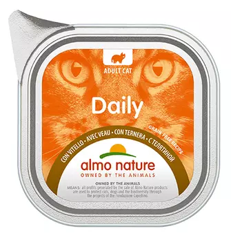 Almo Nature Daily Menu Veal / Паштет Алмо Натюр для кошек Меню с Телятиной (цена за упаковку)