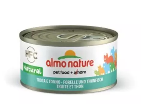 Almo Nature Legend HFC Adult Trout & Tuna / Консервы Алмо Натюр для кошек с Форелью и Тунцом (цена за упаковку)