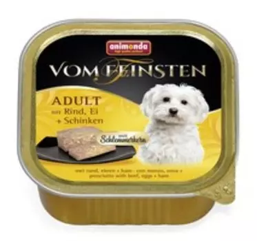 Animonda Vom Feinsten Adult / Консервы Анимонда для собак с Говядиной, Яйцом и Ветчиной (цена за упаковку)