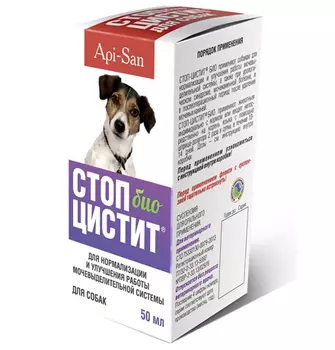 Apicenna СТОП-ЦИСТИТ БИО суспензия для собак нормализация и улучшение работы мочевыводящих путей