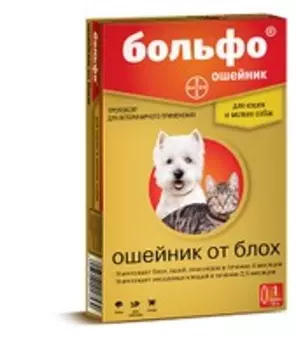 Elanco Больфо / Ошейник от Блох для собак Мелких пород и кошек