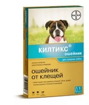 Elanco Килтикс / Ошейник от Клещей для собак Средних пород