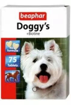 Beaphar Doggy's+Biotin / Кормовая добавка Беафар для собак с Биотином ("сердечки")