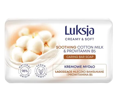 Luksja Creamy & Soft Mleczko Baweniane i Prowitamina B5 кусковое мыло, 90 g