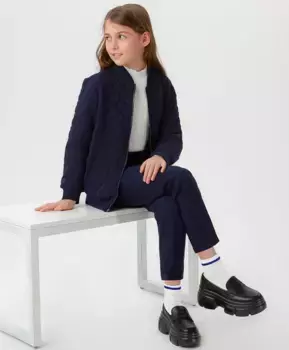 Толстовка на молнии темно-синяя Button Blue (152)