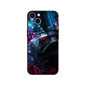 Крутой чехол для телефона со спортивным автомобилем для iPhone 14 5S 2020se 6 6s 7 8 plus x 10 XR XS 11 12 13 mini pro MAX, черная задняя крышка из ТПУ iPhone 14