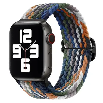 Эластичные нейлоновые ремешки Pffee для Apple Watch 9, 8, 7, 6 SE, 5, 4, 3, 2, ремешки для часов 45 мм, 41 мм, 44 мм, 40 мм, 38 м, 42 мм 38 40 41mm