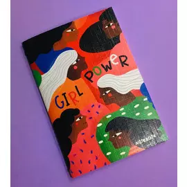 Тетрадь в клетку Girl power А6 24 л 90 г, скругленные края, бумага слоновая кость, сшивка