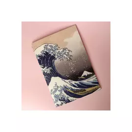 Тетрадь в клетку Hokusai А5 24 л 90 г слоновая кость, сшивка, ламинация