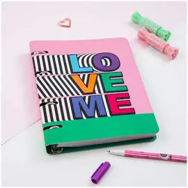 Тетрадь на кольцах MESHU "Crazy phrazes" А5, 120 л, матовая ламинация, выборочный УФ-лак